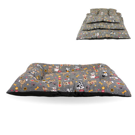 Cama para Perro - Colchoneta para Perro - Cojín Perro - Colchón Perro (Shoes-red)